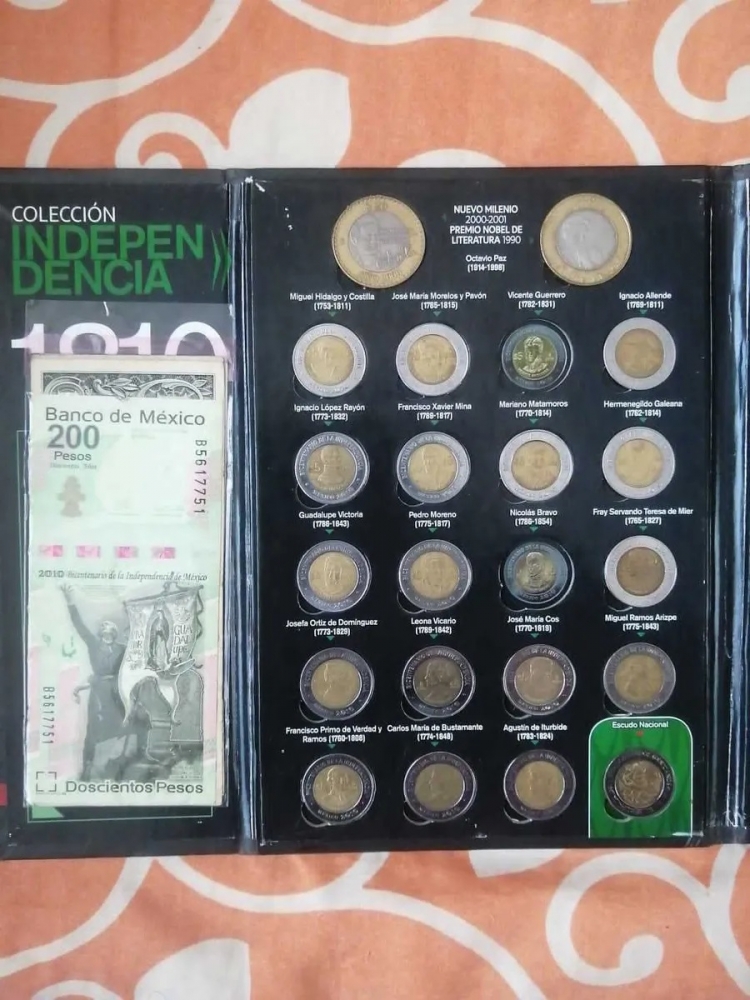 Monedas $5 Pesos Bicentenario Colección Completa